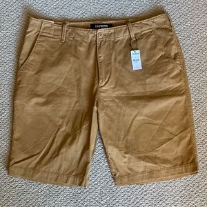 NWT Express mens camel shorts